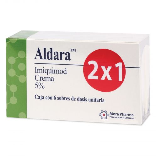 [7502246642820] Aldara Imiquimod 250 Mg Crema 6 Sobres 2X1 MORE PHARMA