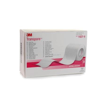 [3MX15270] TRANSPORE MEDIA PULGADACINTA TRANSPARENTE PLÁSTICA MICROPERFORADA DE POLIETILENO; CON ADHESIVO HIPOALERGÉNICA. LONGITUD DE 9-9.5 MTS. ANCHO: 1.25 CM