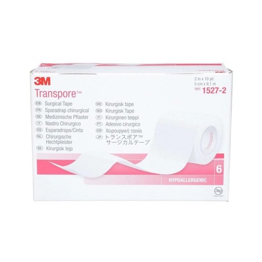 [3MX15272] CINTA TRANSPARENTE PLÁSTICA MICROPERFORADA DE POLIETILENO; CON ADHESIVO HIPOALERGÉNICA. 5CM X 9M 3M