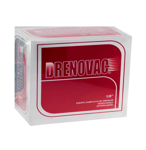 [DRE1/8] EQUIPO PARA DRENAJE POR ASPIRACIÓN PARA USO POSTQUIRÚRGICO. CONSTA DE: FUELLE SUCCIONADOR SONDA CONECTORA CINTA DE FIJACIÓN SONDA DE SUCCIÓN MULTIPERFORADA CON DIÁMETRO EXTERNO DE 6 MM CON VÁLVULA DE REFLUJO  Y VÁLVULA  DE ACTIVACIÓN. EQUIPO. 1/5 DRENOVAC