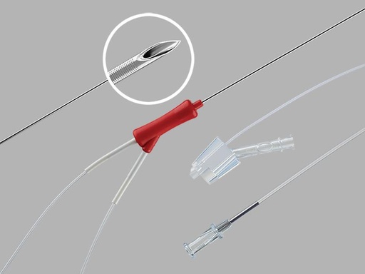 [K-OPSD-1735-AS-US] SET AGUJA PARA ASPIRACION DE OVOCITOS 2 LUMEN, CALIBRE 17GA, LARGO 35CM, LONGITUD, 60 CM. COOK
