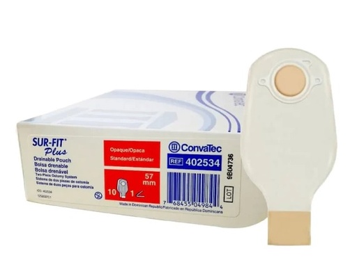 [CNV402534] BOLSA DE COLOSTOMIA DRENABLE 57 MM OPACA CON ARO CONVATEC