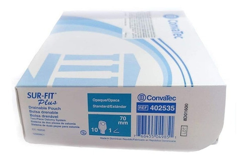 [CNV402535] BOLSA DE COLOSTOMIA DRENABLE 70 MM OPACA CON ARO CONVATEC