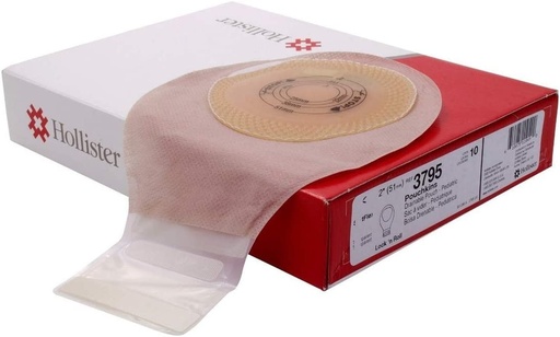 [HOLL3795] BOLSA DE COLOSTOMIA PEDIATRICA DRENABLE TRANSPARENTE. 51 MM CAJA 10 HOLLISTER