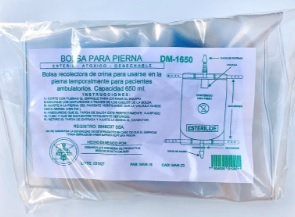 [DM-1650] BOLSA RECOLECTORA DE ORINA PARA USARSE EN LA PIERNA 650 ML DIP-MAC