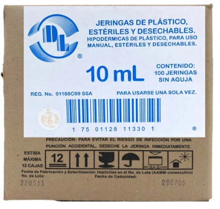 [17501128113301] JERINGA HIP. DESECH. 10ML S/A C/100