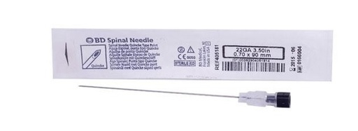 [BD405181] AGUJA ESPINAL NEEDLE DESECHABLE 22G X 3 1/2 BD