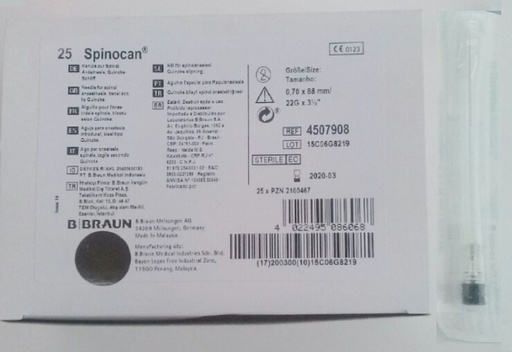 [BB4507908] AGUJA SPINOCAN NO. 22 X 88MM