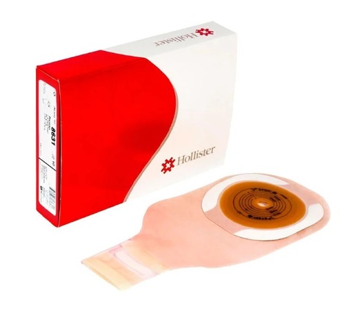 [HOLL8631] BOLSA P/COLOSTOMIA TRANSP C/MARCO ADHES. 64 MM