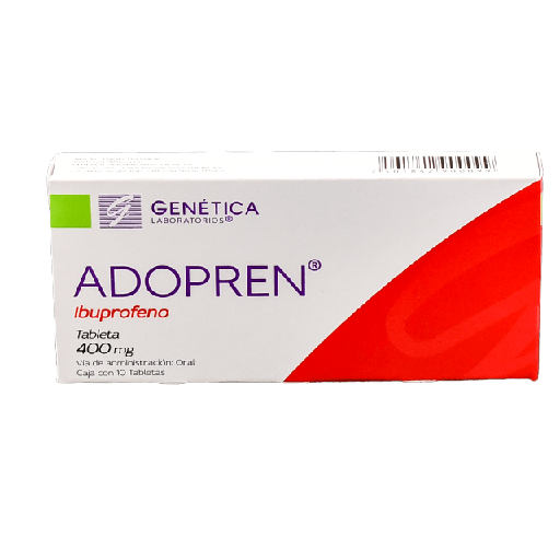 [7501842900105] Adopren Ibuprofeno Tableta O Cápsula: Cada Tableta o Cápsula contiene: Ibuprofeno 600 mg Envase con 10 Cápsulas