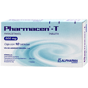 [75017071] Pharmacen Paracetamol Tableta cada tableta contiene: paracetamol 500 mg. envase con 10 tabletas.