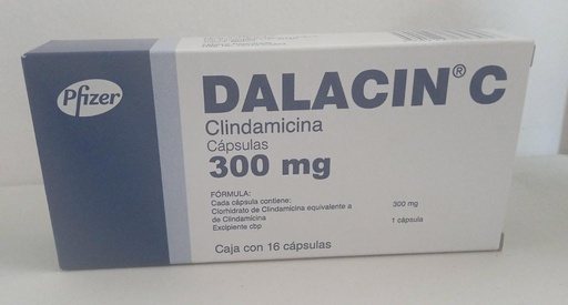 [7501287627957] Dalacin C 300 Mg 16 Cápsulas Clorhidrato de Clindamicina equivalente a 300 mg de Clindamicina PFIZER