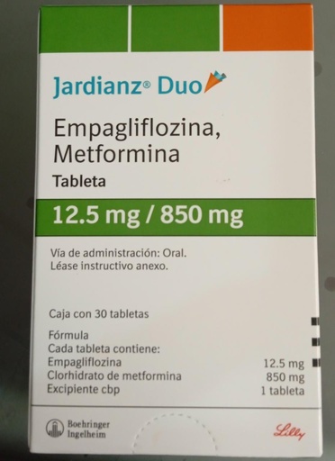 [7501034630131] Jardianz Dúo Empagliflozina 12.5mg / Metformina 850mg 30 Tabletas LILLI
