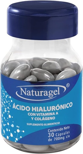 [7503019537992] ÁCIDO HIALURÓNICO/VITAMINA-A/COLAGENO c/30 CAPS. 700 MG. Colágeno en Combinación. NA