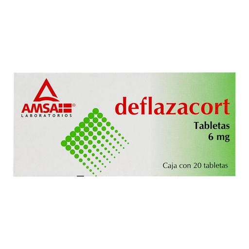 [750101349027824] Deflazacort Tableta Cada tableta contiene: deflazacort 6 mg Envase con 20 Tabletas.
