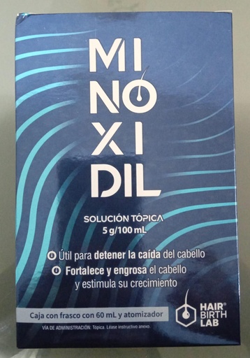 [7500811001348] MINOXIDIL (Hair Birth Lab) SOL. TÓPICA Fco. Atomizador 60 ML. 5 G/100 ML. Minoxidil al 5% NA