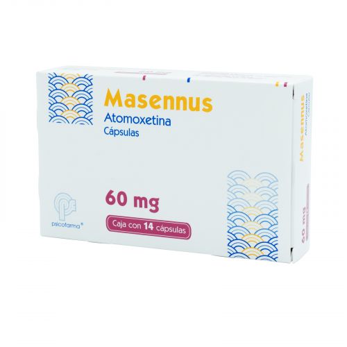 [7501384545376] Masennus Atomoxetina Cápsula Cada Cápsula contiene: Clorhidrato de atomoxetina equivalente a 60 mg de atomoxetina. Envase con 14 Cápsulas. PSICOFARA