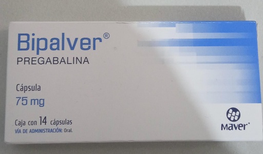 [7502009745362] BIPALVER c/14 CAPS. 75 MG. Pregabalina  75mg NA