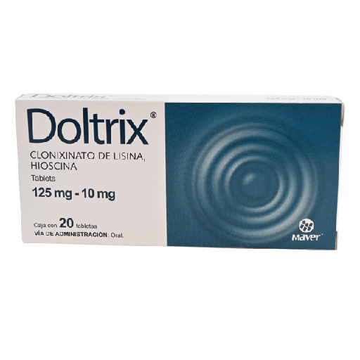 [7502009742392] Doltrix 125/10 MG. tabs. c/20 Butilhioscina ó Hioscina + Clonixinato de Lisina 10/125mg.  MAVER