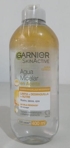 [3600541744523] Agua Micelar En Aceite Garnier 400 Ml GARNIER
