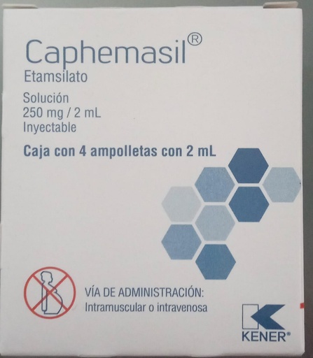 [7501493802438] CAPHEMASIL 250MG2ML INY C4AMP IN VP ETAMSILATO KENER