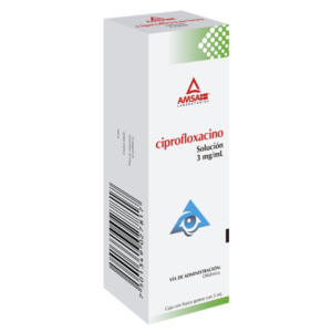 [7501349028753] Cloranfenicol Solución oftálmica Cada ml contiene: Cloranfenicol levógiro 5 mg Envase con gotero integral con 15 ml. AMSA