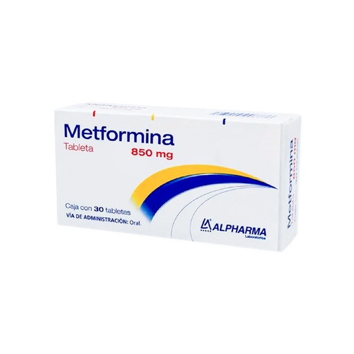 [7503004908776] METFORMINA 850 MG C/30 TABLETAS ALPHARMA COLLINS