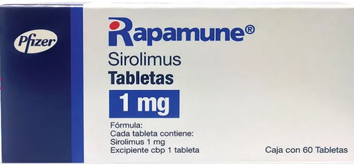[7501108766698] Rapamune Sirolimus Gragea o talbeta Cada gragea o tableta contiene: Sirolimus 1 mg. Envase con 60 grageas o tabletas.