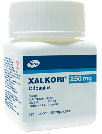 [300698140201] Xalkori Crizotinib Cápsula Cada Cápsula contiene: Crizotinib 250 mg Envase con 60 Cápsulas PFIZER