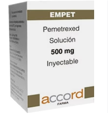 [7506335700248] Empet PEMETREXED 500mg. Envase con 1fco. Ampula  Seco, manejable hasta 25°C.                                                      ACCORD