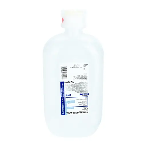 [7501052712178] Alpha Cloruro sódica Sol. Iny. 0.9% Fco. 500 ML. Cloruro de Sodio (Sol. Inyectable) Macro solución. Cada 100ml contienen: Cloruro de sodio 0.9g. (Sodio 77.0 mEq; Cloruro 77.0 mEq.) FRESENIUS