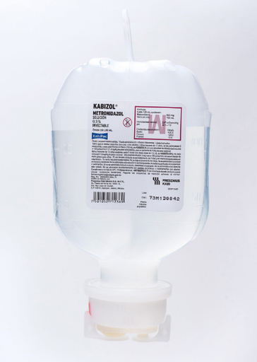[7501052712369] Kabizol Metronidazol Solución Inyectable Cada 100 ml contienen: Metronidazol 500 mg Envase con 100 ml. FRESENIUS KABI