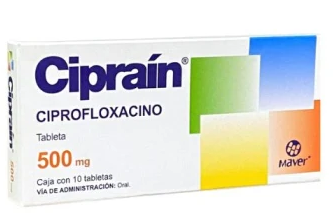 [7503000422436] CIPROFLOXACINO 500MG C/10 TABLETAS (CIPRAIN) COLLINS