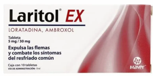 [7502009741005] LORATADINA/AMBROXOL 5/3 MG C/10 TAB (LARITOL EX) COLLINS