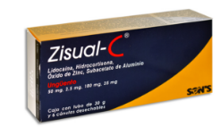 [7502001160507] LIDOCAINA.HIDROCORTISONA .OXIDO DE ZINC .SUBACETATO DE ALUMINIO 50/2.5/180/35 MG TUVO 30G (ZISUAL-C) COLLINS
