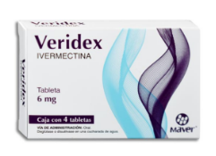 [7502009747366] Varidex Invermectina tableta Cada tableta contiene 6 mg de ivermectina. Caja de cartón con 4 tabletas. MAVER