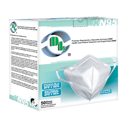 [7501128161343] PROTECTOR RESPIRATORIO DL KN95 CAPLE CON 50 PIEZAS