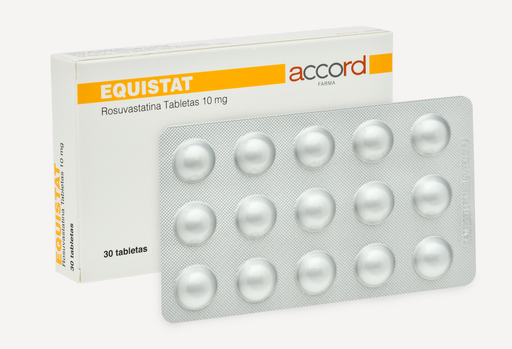 [7506335702662] Equistat ROSUVASTATINA 10mg. Envase con 30 tabletas . Seco, manejable hasta 25°C ACCORD