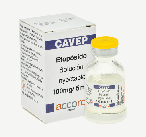 [7506335700774] Cavep ETOPOSIDO 100mg/ 5mL. Envse con 1fco. Ampula  Seco, manejable hasta 25°C.                                                      ACCORD