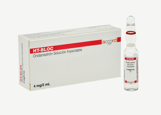 [7506335701214] Ht Bloc ONDASETRÓN 4mg/ 2mL. Envase con 1fco ampula  Seco, manejable hasta 25°C.                                                     