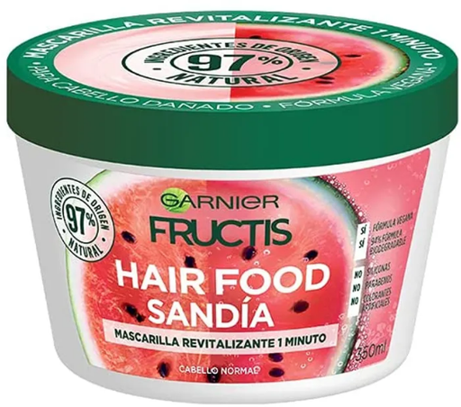 [7509552849523] Mascarilla Para Cabello Garnier Fructis Hair Food Sandía Cabello Normal 350 Ml FRABEL