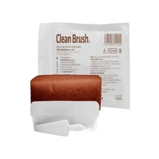 [7502274120253] CLEAN BRUSH Paraclorometaxilenol SOLUCIÓN al 3% Cepillo Quirúrgico c/1 Pza. Paraclorometaxilenol NA