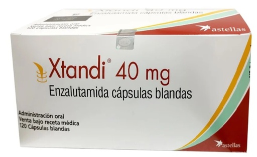[7500464605917] Xtandi Enzalutamida Cápsula Cada cápsula contiene: Enzalutamida 40 mg Envase con 120 cápsulas.