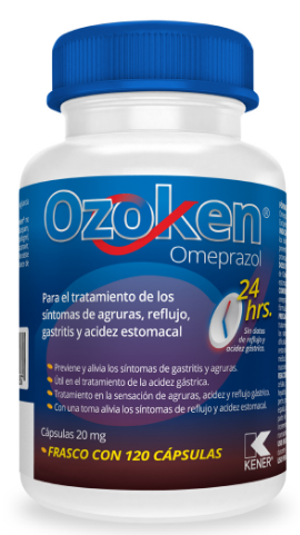 [7501493801387] OMEPRAZOL OZOKEN 20MG CAP FCO120 OTC VP KENER