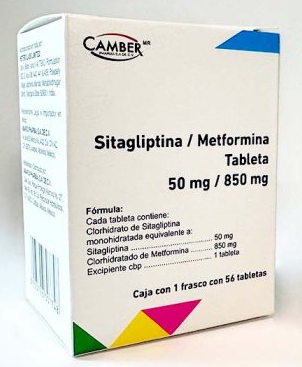 [8903726307748] Sitagliptina Metformina 50 Mg / 850 Mg Frasco Con 56 Tabletas Genérico