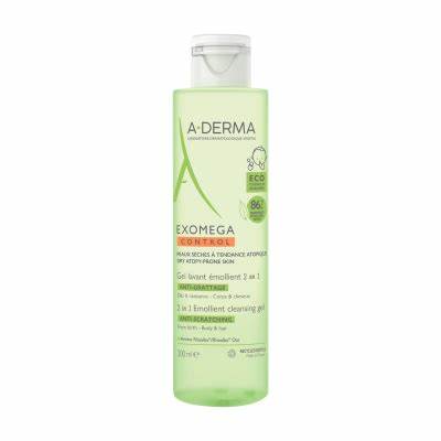 [3282779028806] A-DERMA EXOMEGA FAC-CORP GEL200ML ALCOHOL CETILICO FABRE DERM