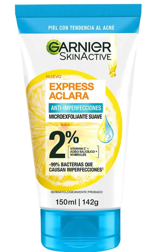 [7509552874198] Microexfoliante Garnier Express Aclara Suave 2% 150 Ml