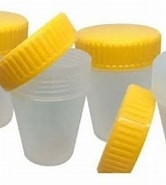 [PW201] Vaso recolector para prueba antidoping 125 ml estéril tapa amarilla. Corrugado con 100 paquetes. GH