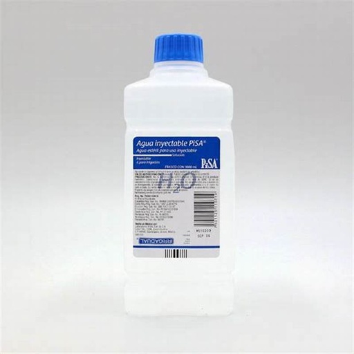 [7501125111099] AGUA INYECTABLE (Pisa) SOLUCIÓN c/1 AMP.  5 ML. Agua inyectable estéril (Micro solución). NA