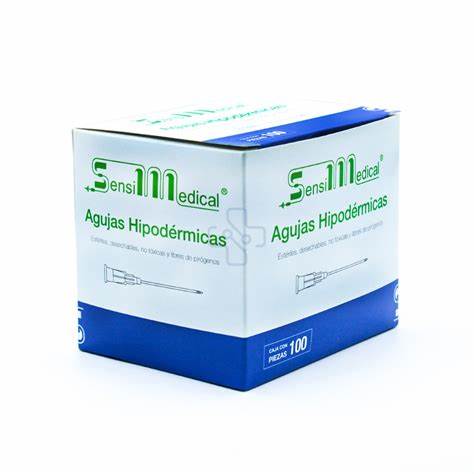 [7501128118743] AGUJA HIPODÉRMICA (DL) 23Gx1"(25mm) Cja. c/100 Pzs. Aguja hipodérmica 23x25 [Corta, Color azul] NA